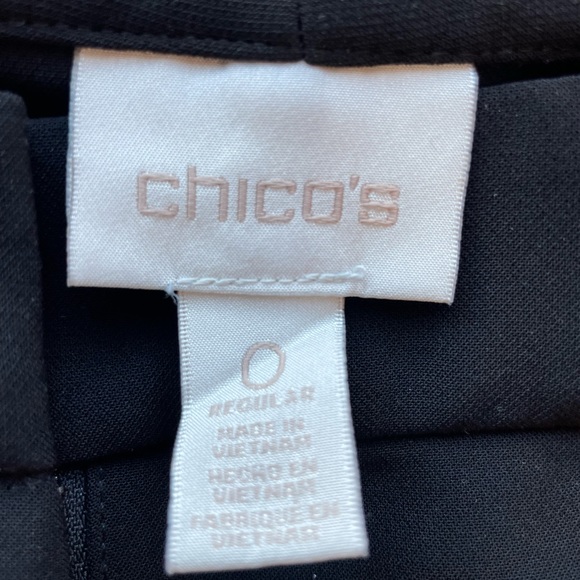 Chico’s Women’s Black Wide Leg Mid-rise Trouser Pant Size 0 (small) - Picture 7 of 9